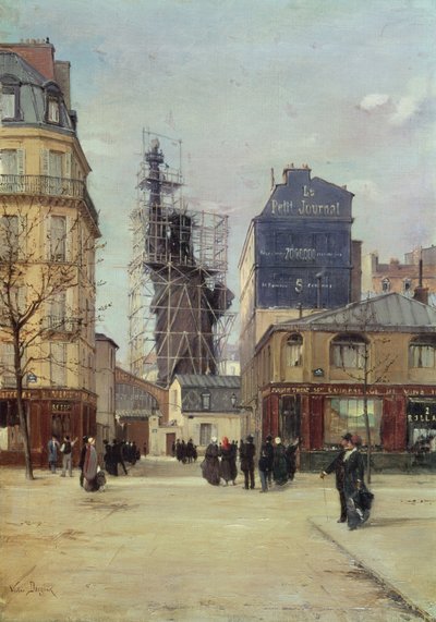 The Statue of Liberty, by Bartholdi, in the workshop of the Gayet foundry, Rue de Chazelles, before her departure for New York by Paul Joseph Victor Dargaud